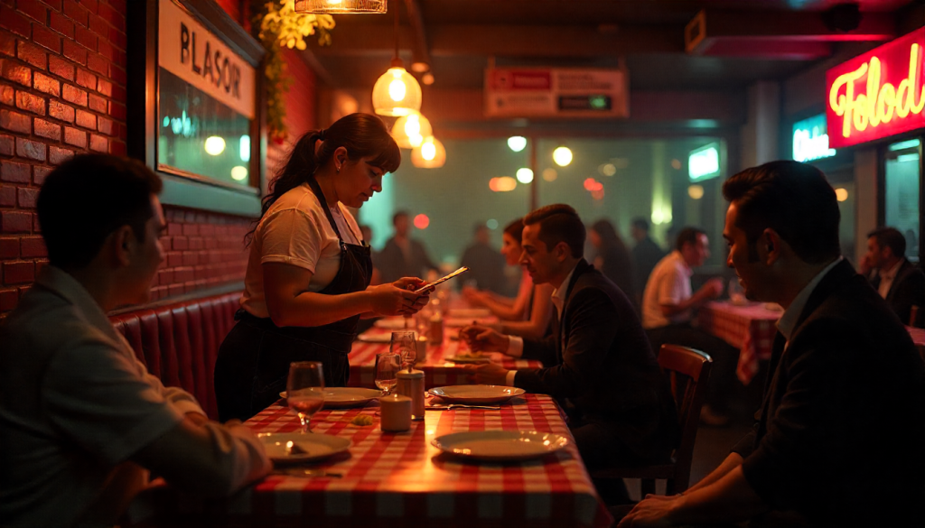 restaurante por la noche