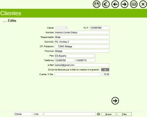Gestión de clientes