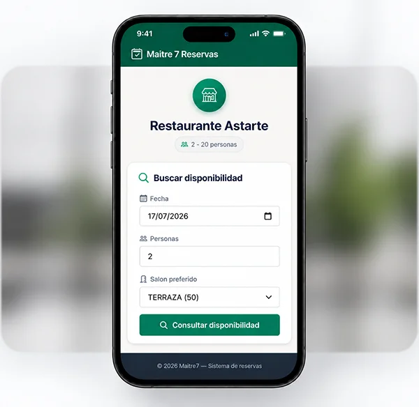 Reserva desde movil